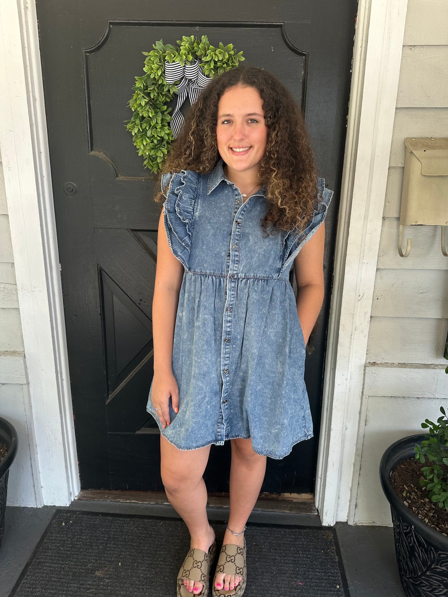 Excuse Me Denim Dress