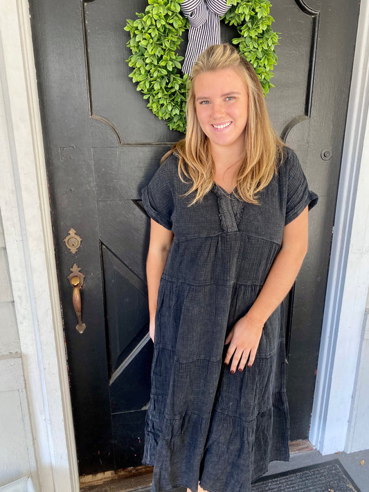 Ash Mineral Wash Dress