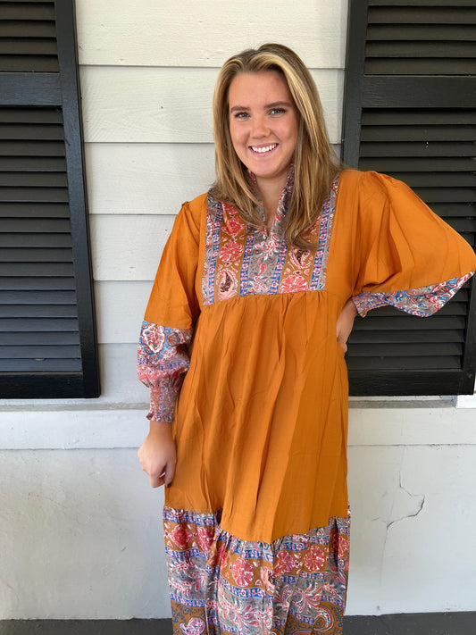 Boho Print Dress