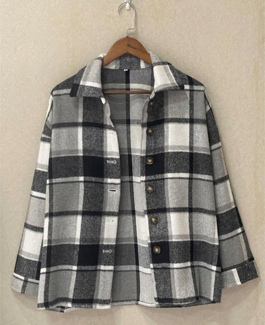 Black Plaid Shacket