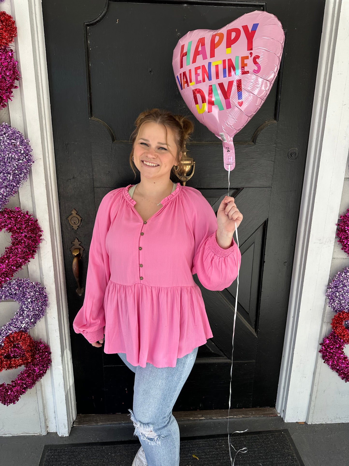 Candy Pink Long Sleeve Top