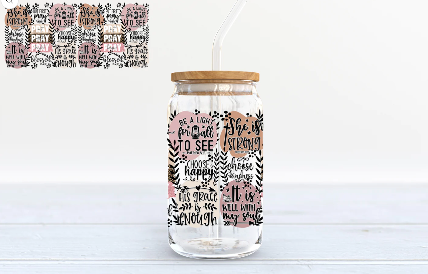 Glass Tumbler with Lid