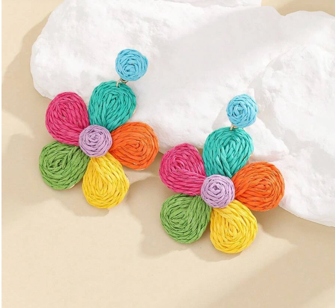 Colorful Daisy Earrings