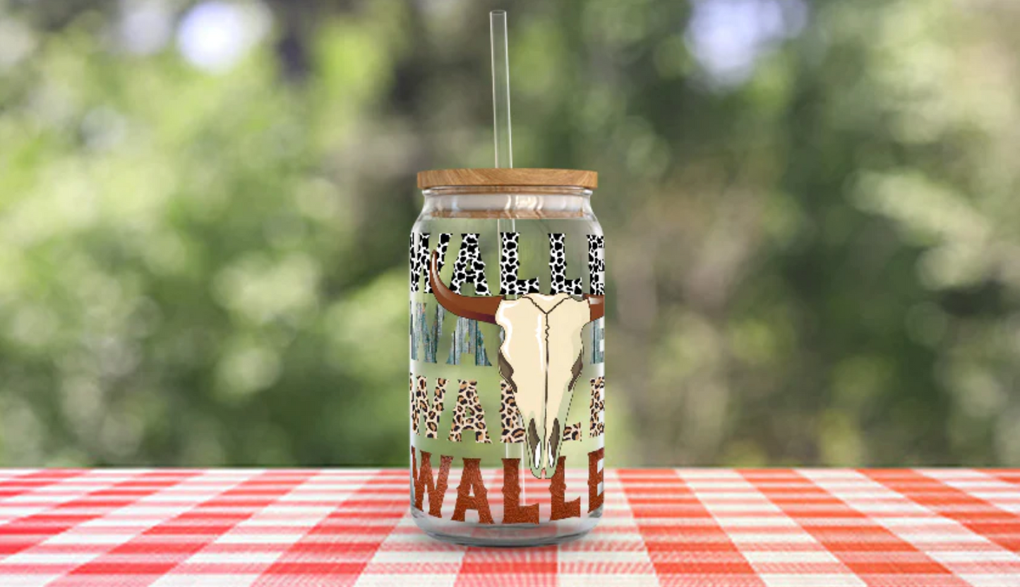 Glass Tumbler with Lid