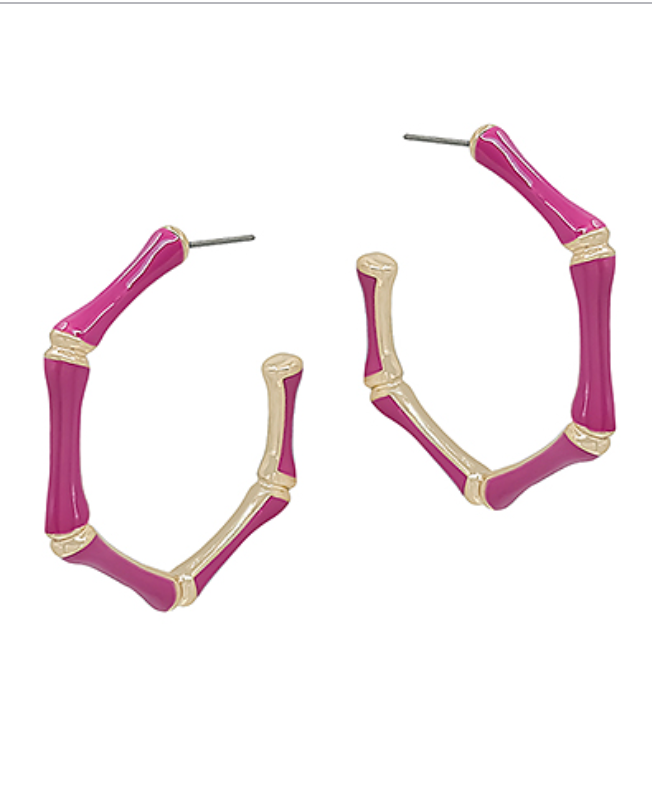 Bamboo Epoxy Earrings