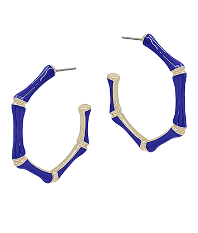 Bamboo Epoxy Earrings