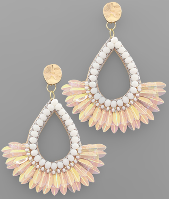 Sequin Teardrop Earrings