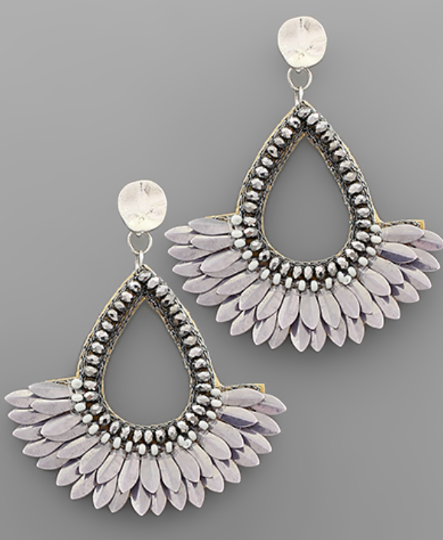 Sequin Teardrop Earrings