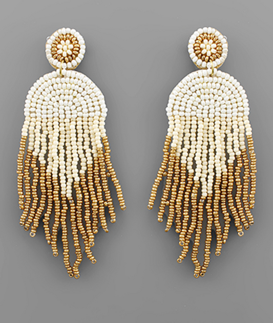 Elegant Seed Bead Earrings