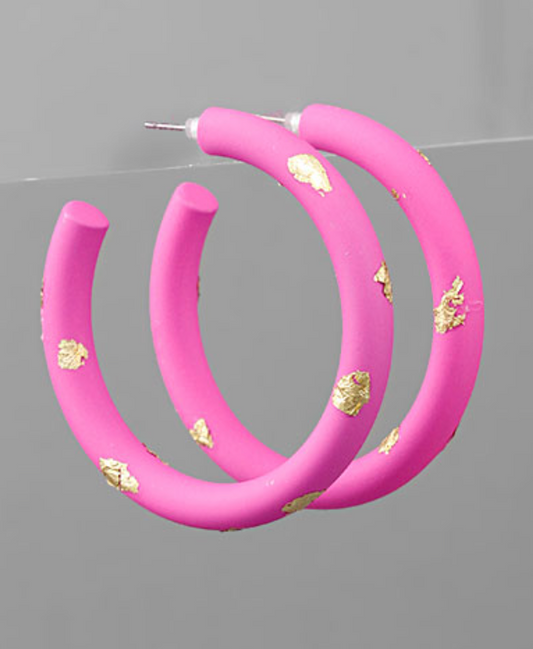 Gold Foil Hoops