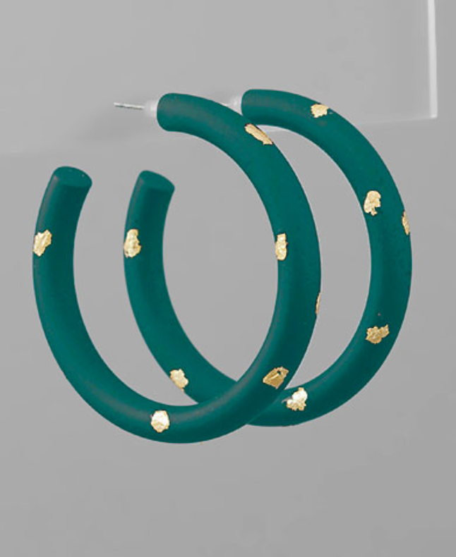 Gold Foil Hoops