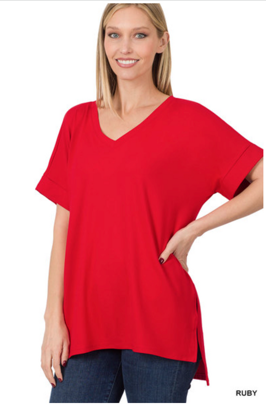Buttery Soft Red Top
