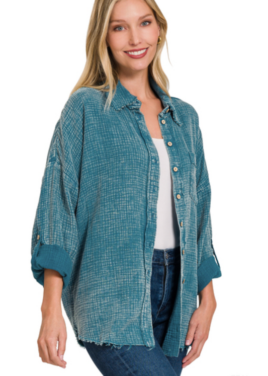 Mineral Wash Shacket