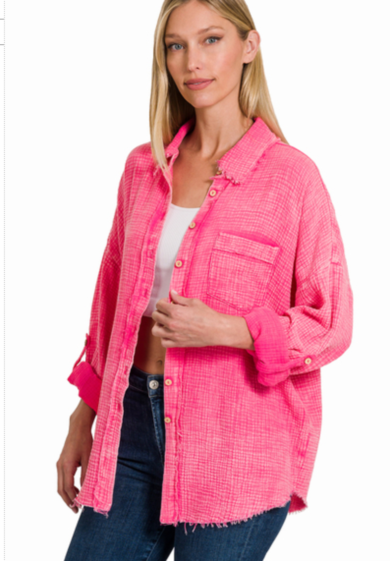 Mineral Wash Shacket