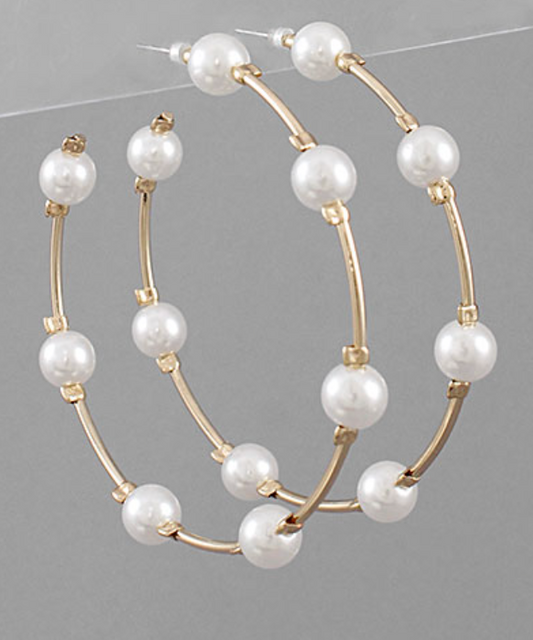 Pearl Hoop Earring
