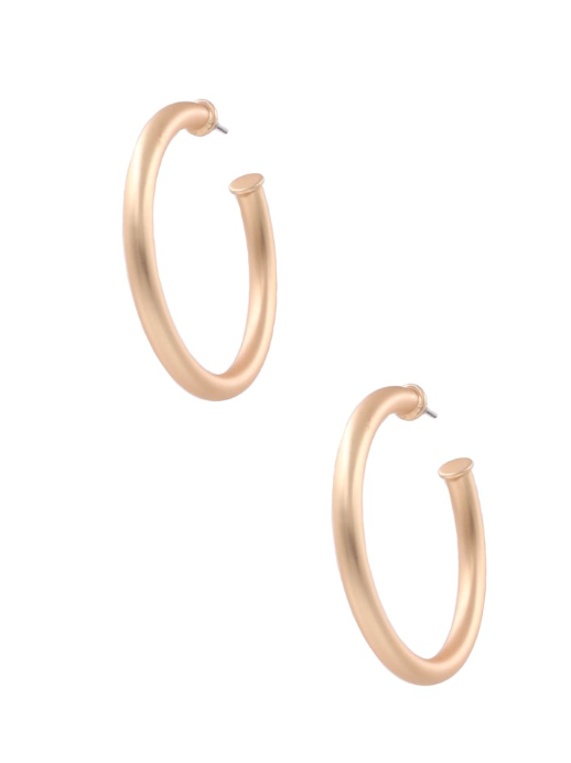 Matte Open Hoop Earrings