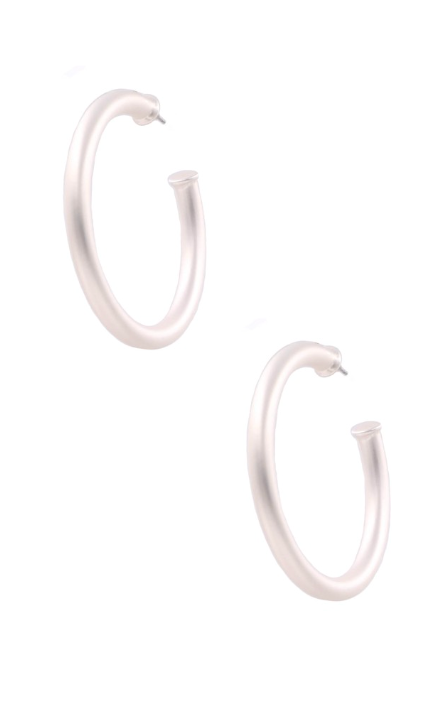 Matte Open Hoop Earrings