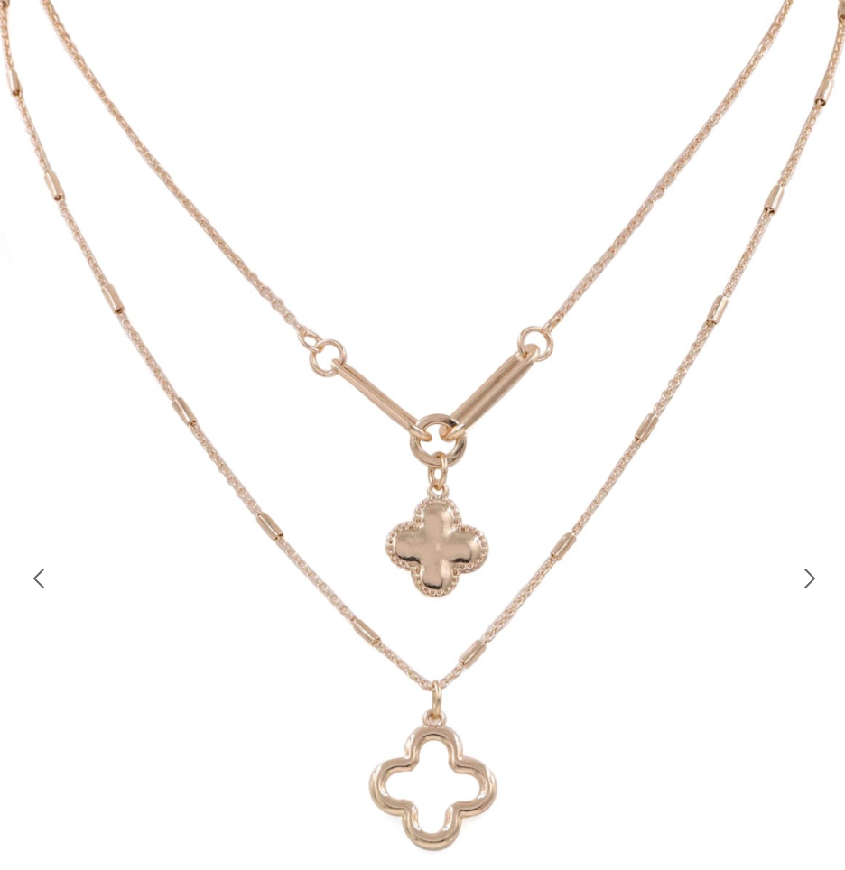 Layered Quatrefoil Necklace