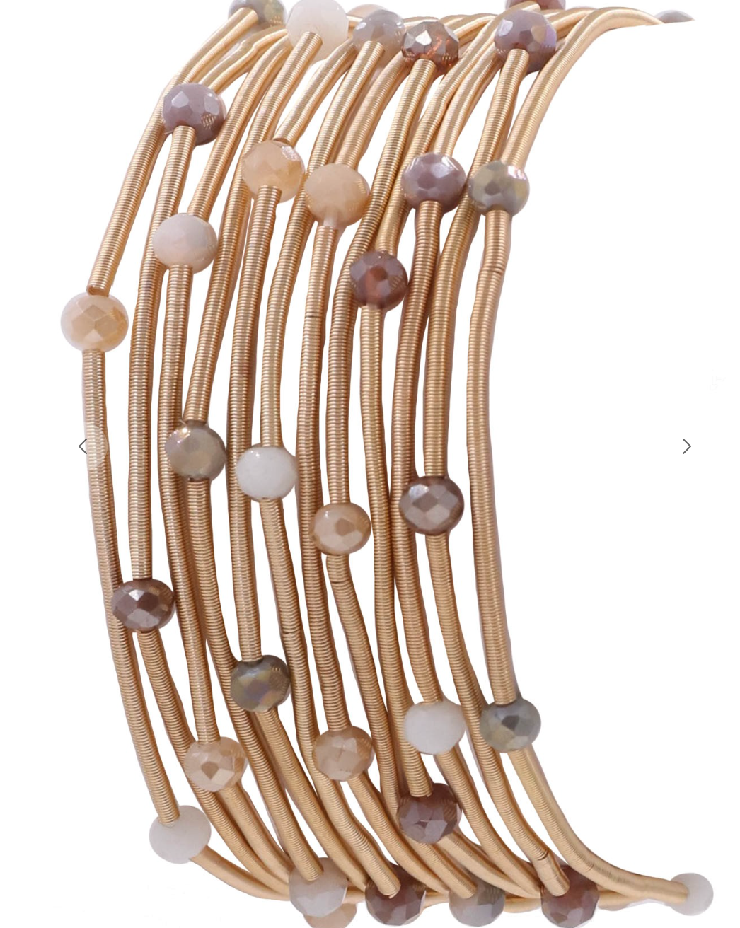 Beaded Stretch Coil Bracelet