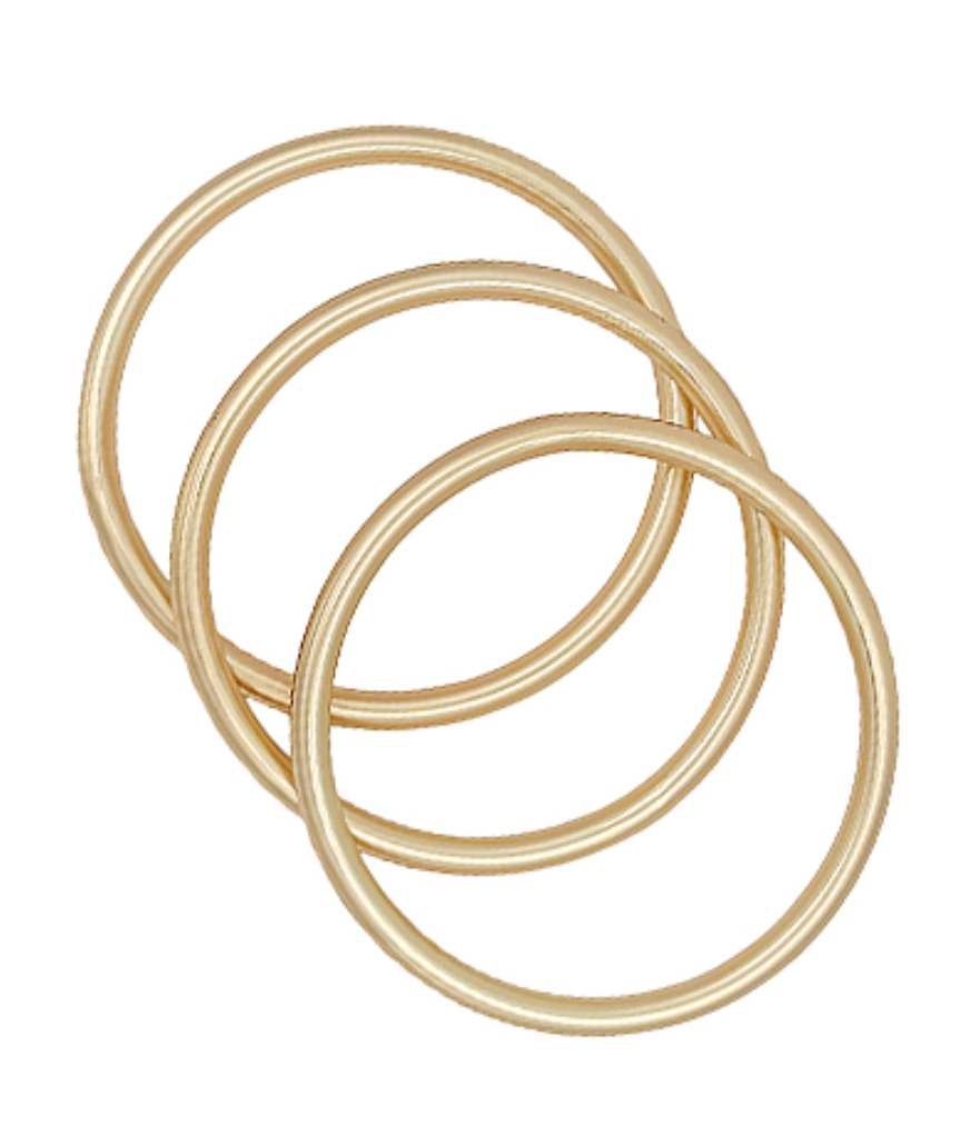 Matte Gold Bangle Set