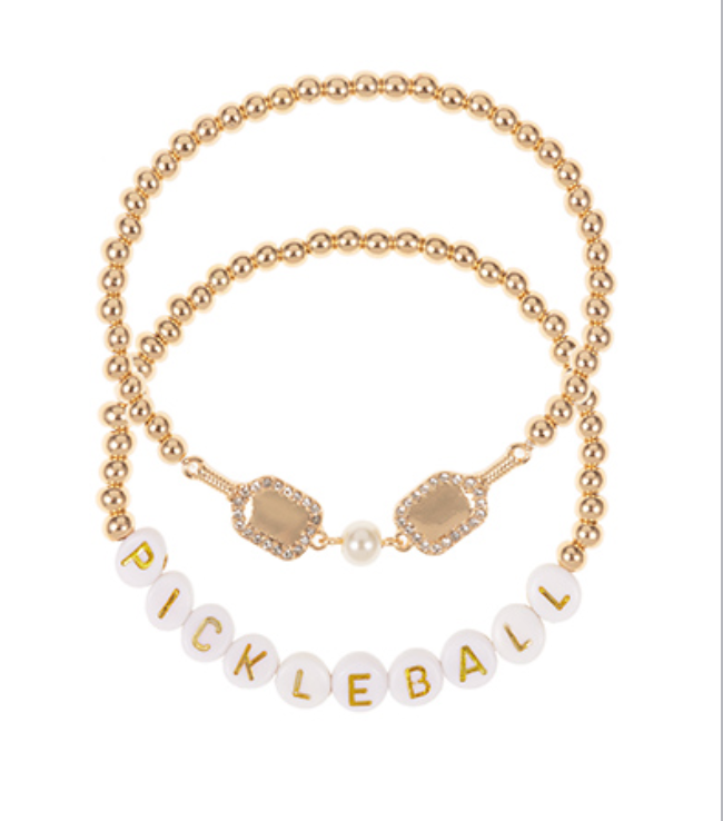 Pickle Ball Bracelet Set
