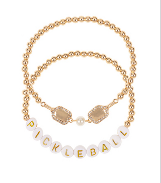 Pickle Ball Bracelet Set