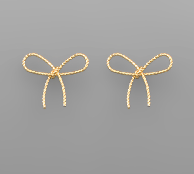 Textured Bow Studs