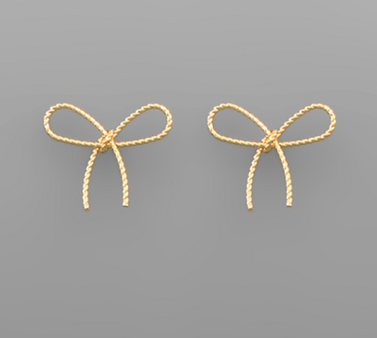 Textured Bow Studs
