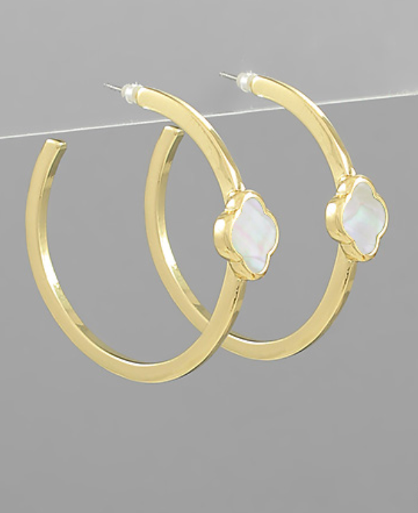 Clover Accent Hoop