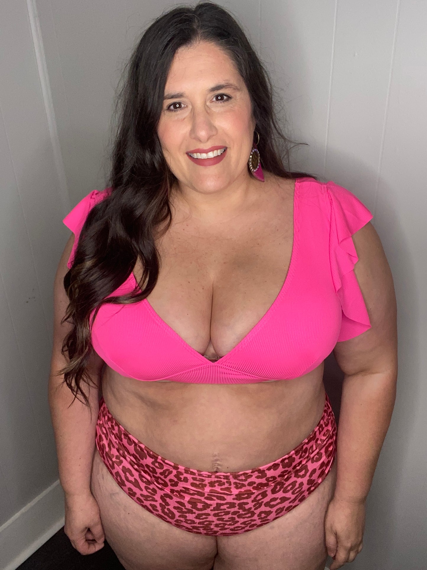 Plus Pink Leopard Swimsuit