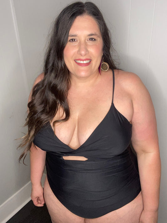 Plus Black One Piece Swimsuit