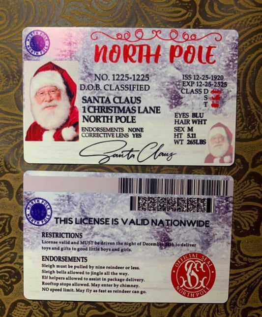 Santa's Driver License