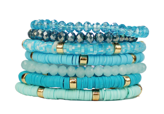 Heishi Stretch Bracelet Set