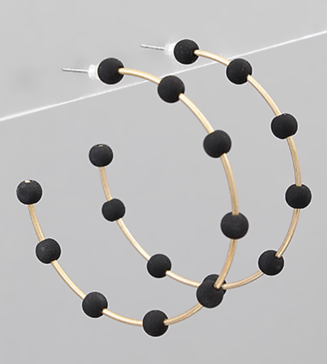 On the Ball Beaded Hoops