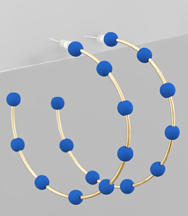 On the Ball Beaded Hoops
