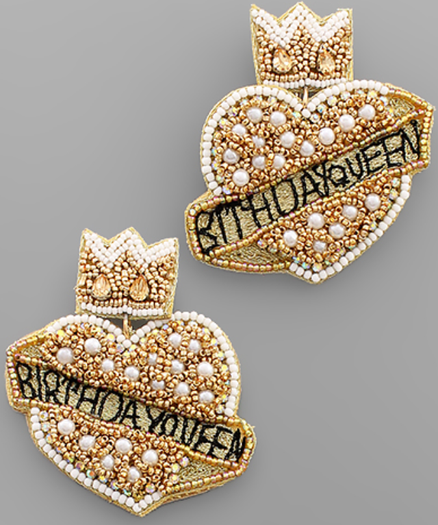 Birthday Queen Earrings