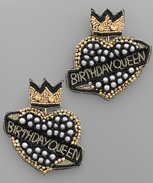 Birthday Queen Earrings