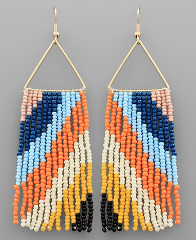 Triangle Seed Bead Earrings