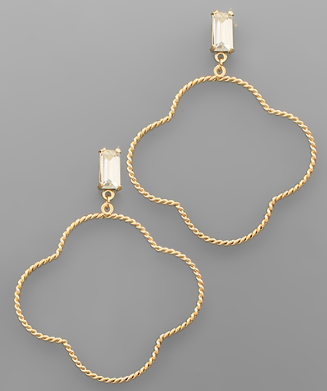 Gold Quatrefoil Earrings