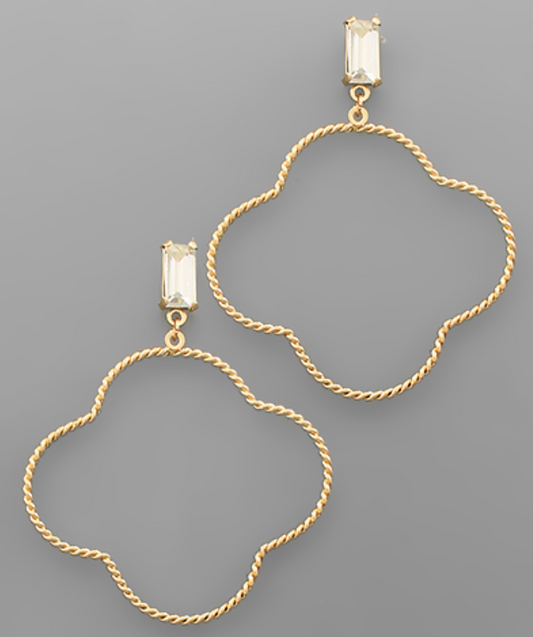 Gold Quatrefoil Earrings
