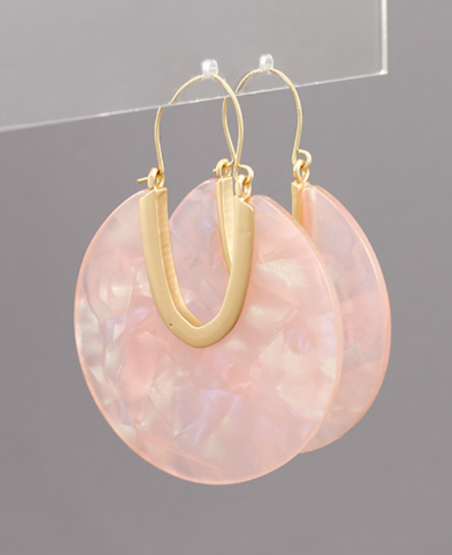Disc Acrylic Earrings