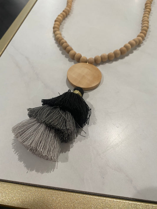 DIY Wood Bead Necklace