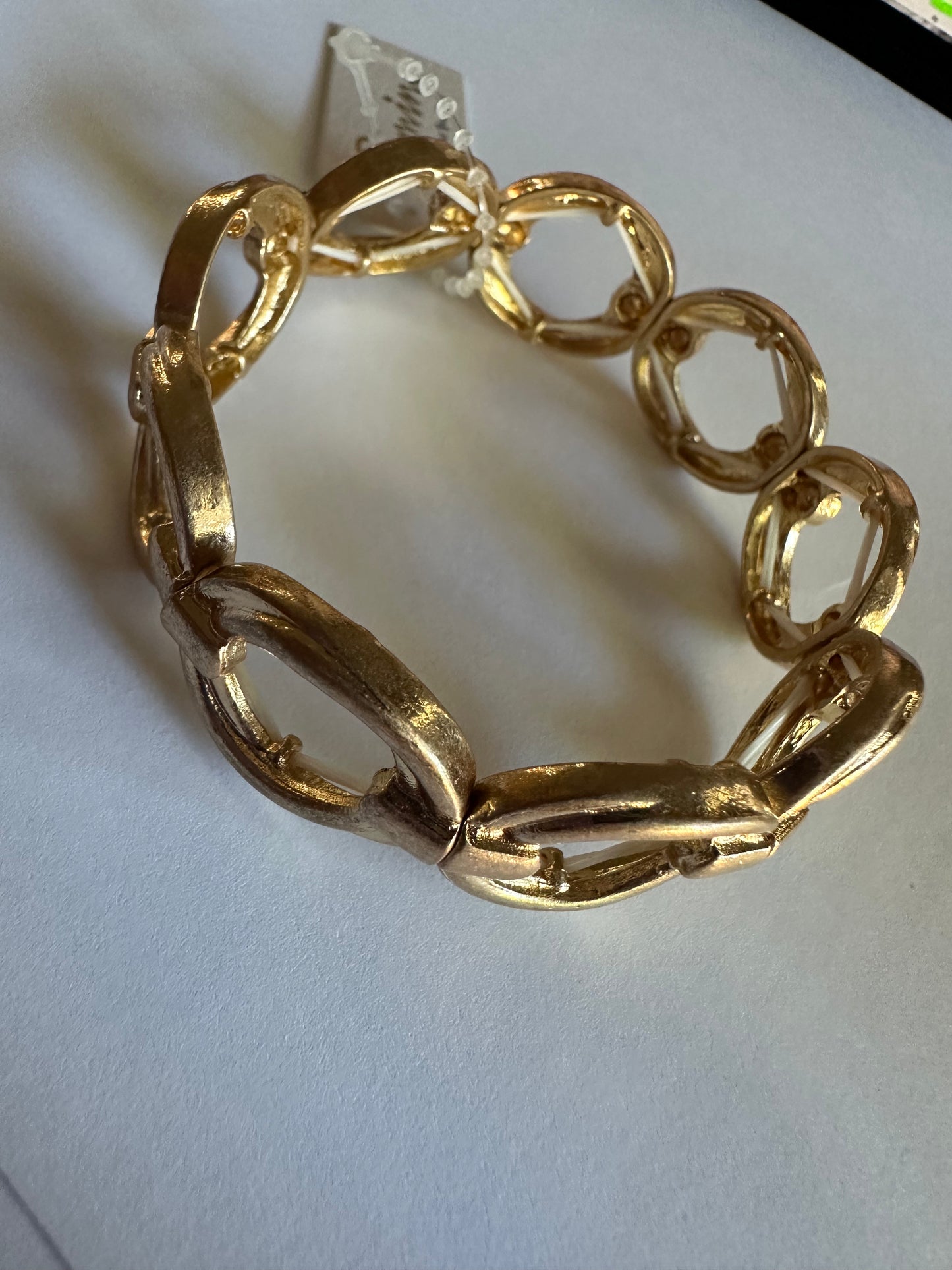 Matte Gold Stretch Bracelet