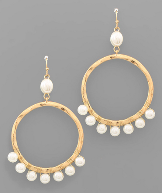 Pearl Hoop Earrings