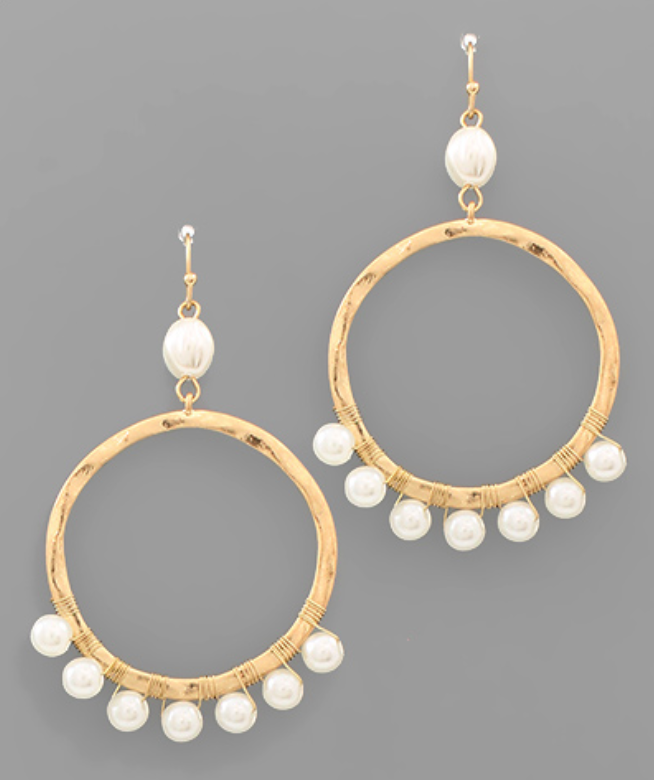 Pearl Hoop Earrings