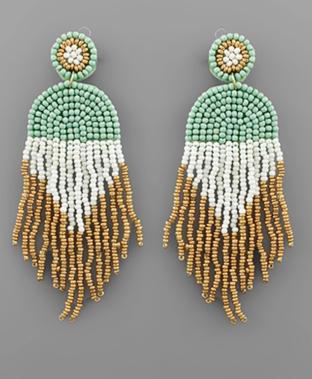Elegant Seed Bead Earrings