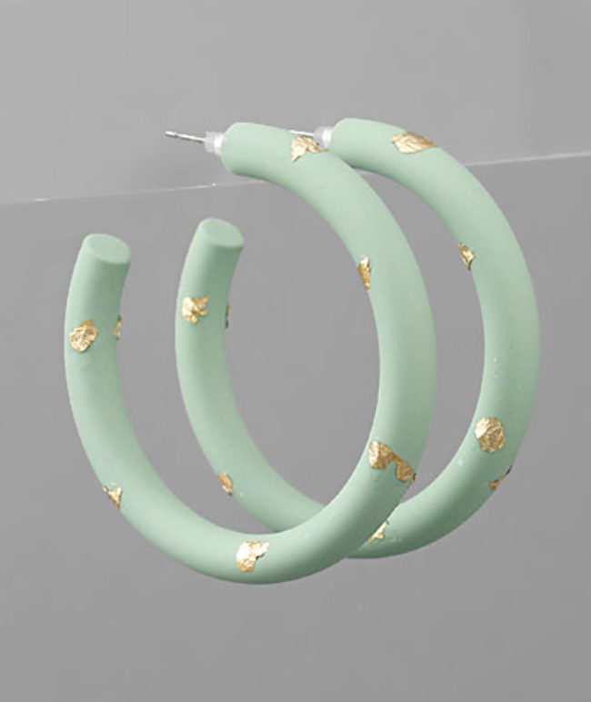 Gold Foil Hoops