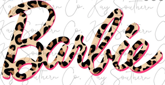 Leopard Print Barbie Tee