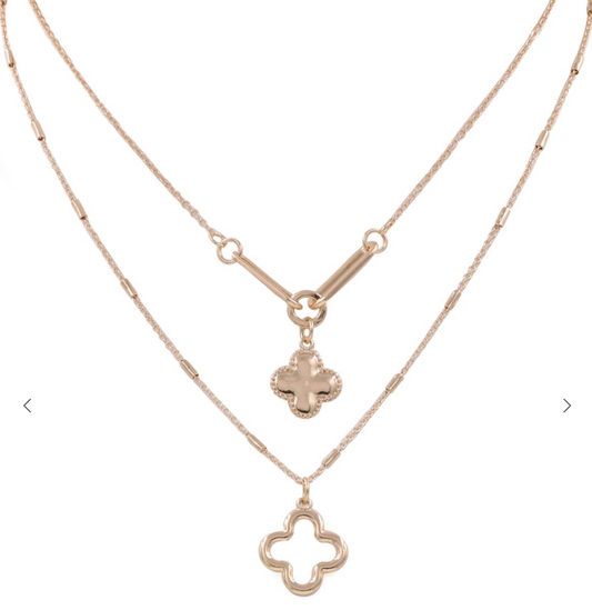 Layered Quatrefoil Necklace