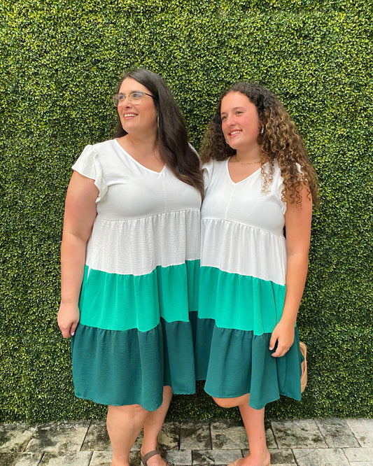 Fields of Green Flutter Dress